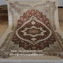 6.56'x9.84' Handwoven Silk Oriental Iranian Carpet