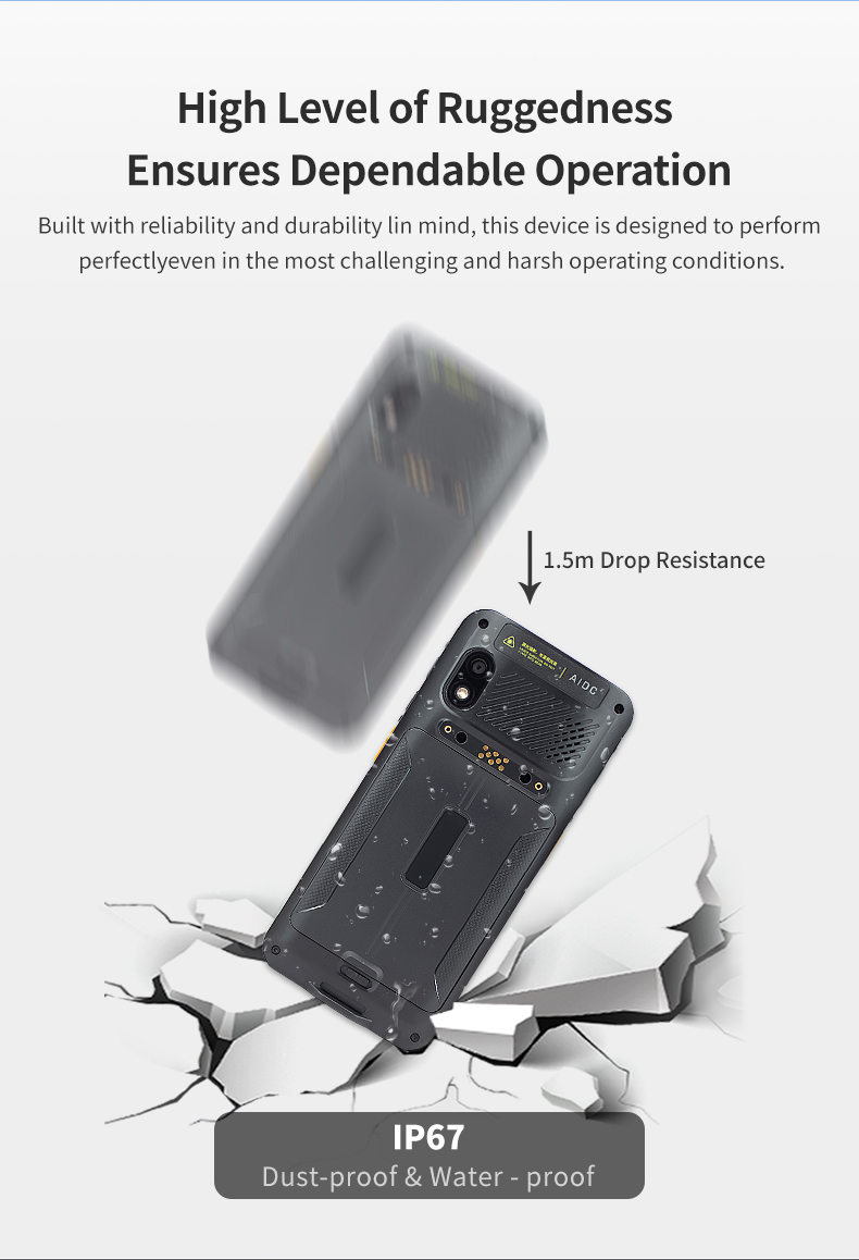 2025 Android Barcode Scanner 5000mAh Handheld Rugged Android 14 PDA  4G Wi-Fi Data RFID Inventory 1D/2D/QR Inventory Scanner T55