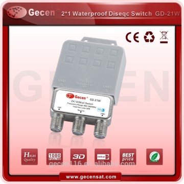 Waterproof DiSEqC Switch 2 in 1 GD-21W/DiSEqC 2.0 Switch