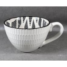 Embossed Stoneware Soup Mug