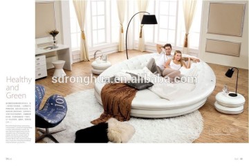 K8809 Luxury modern leather round bed