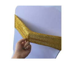 Glittering Gold Sequin Chair Sashes for Wedding Decorations
