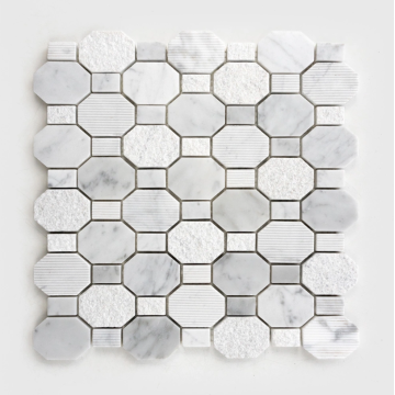 Special-shaped marble mosaic tiles