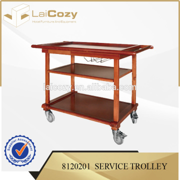 Hotel wooden room ervice cart