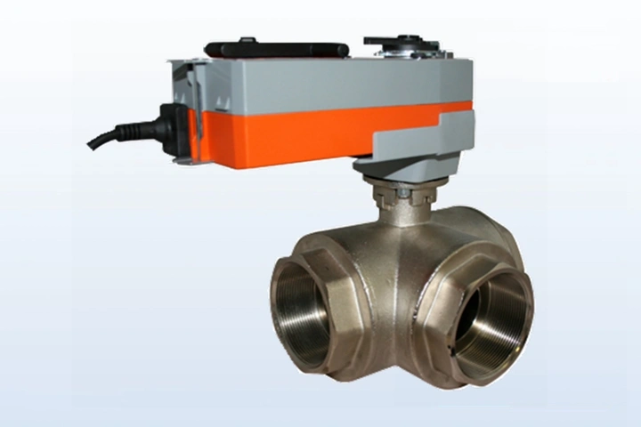 3-Way Brass Motorized Ball Valve