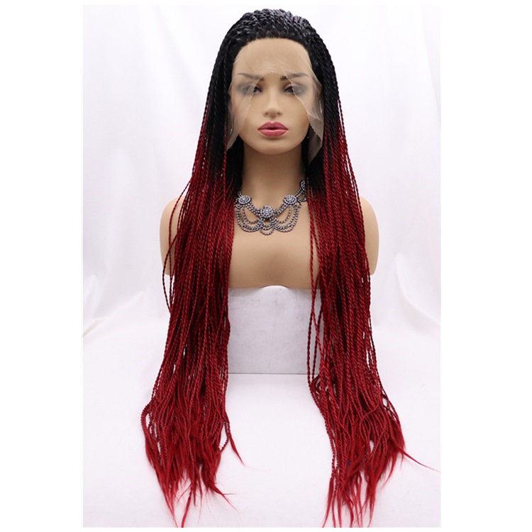 Vendors HD front lace braid wig for black women braided wigs