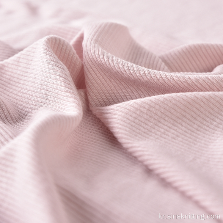 스판덱스 레이온 Liva Eco Viscose Custom Rib Fabric