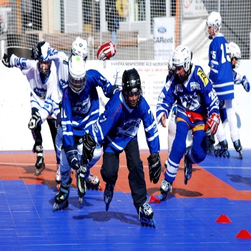 Males de la cancha de hockey al aire libre del piso de Sport Interlock de Enlio