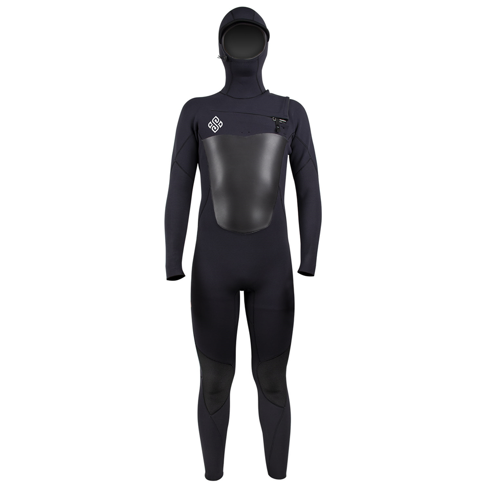 Seaskin 5/4mm hooded zip zip skin wetsuit