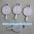 Gota de aceite de rosa y azul Lollypop por mayor bolas Metal colgantes