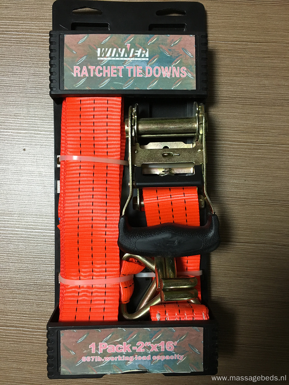 50mm Packaged Ratchet Tie Down Red Lashing Strap with 2000KGS