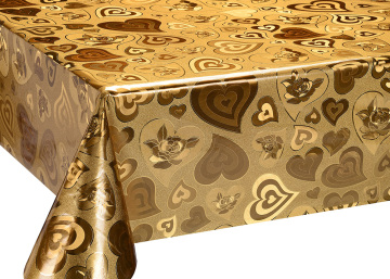 Top Quality Silver Gold Tablecloth