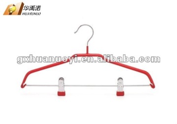 Metal Hanger with PVC coated outside/colored velvet hanger/non slip metal hanger/velvet hanger/metal belt hanger/plastic socks h