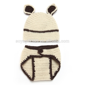 Baby Costume Photo Photography Prop Knit Crochet Beanie Bear Hat Cap