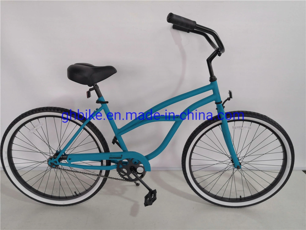 2021 USA Matt Black Adult 26 Mens Beach Cruiser Bikes Bicycles