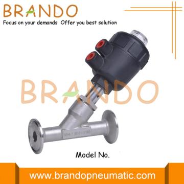 DN15 PN16 Sanitary Tri-Clamp Pneumatic Angle Seat Valve