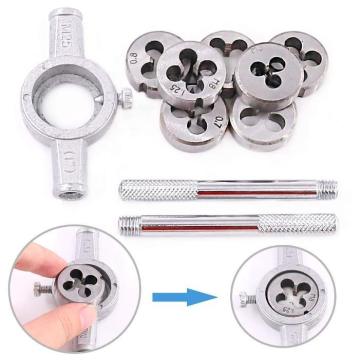 8pcs HSS Metric Hand Tap and Die Set