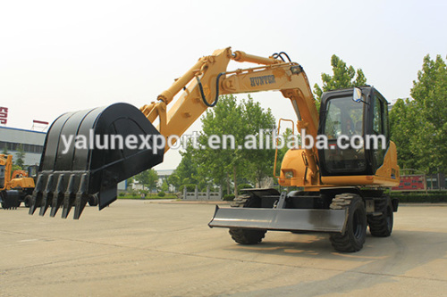 8.5ton road excavator small size wheel excavator for sale China top quality wheel excavator