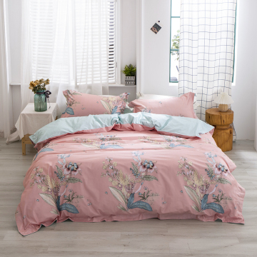 100% Cotton Printed duvet cover set with printed