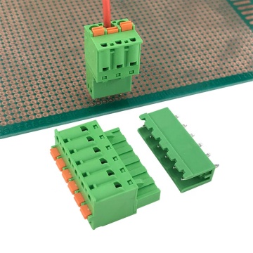 push in botton contact pluggable terminal block