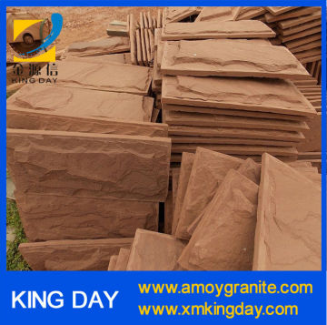 Red sandstone mushroom wall