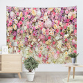 Rosa Blumen-Gruppen-Tapisserie-Wandbehang-Rosen-Wand-Tapisserie-Natur elegant für Wohnzimmer-Schlafzimmer-Schlafsaal-Inneneinrichtungen