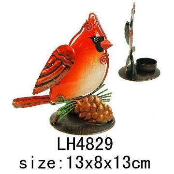 Cardinal  Bird Candle Holder
