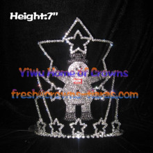 7inch Snowman Crystal Christmas Pageant Crowns