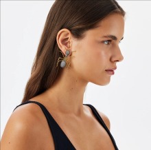 Cute Gem Stone 3D Silver 925 Spider Anime Earrings for Women