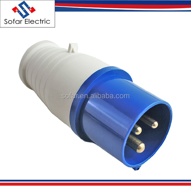 Wenzhou Manufactory SF-023 IP44 220V 32A 2P+E Industrial Power Plug