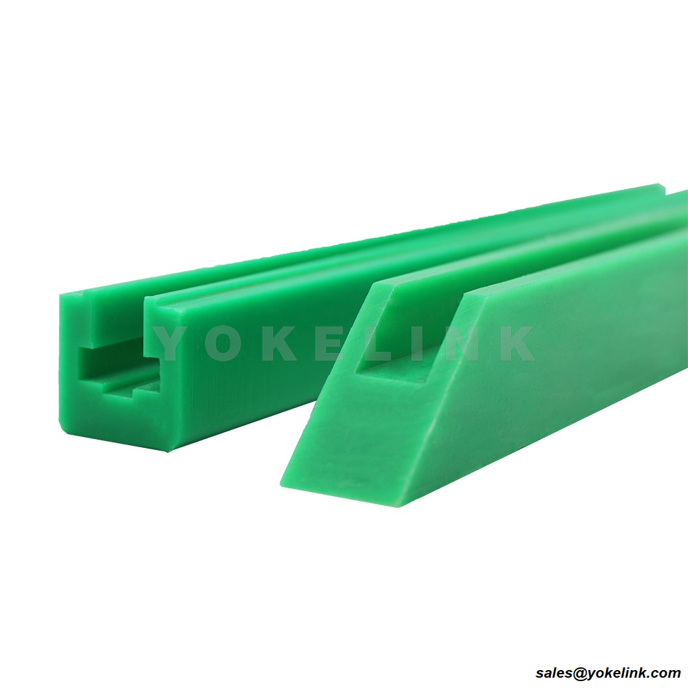 UHMW PE Type T Ultra nagy molekulatömegű polietilén szállítószalag láncvezetők megmunkált műanyag alkatrészek