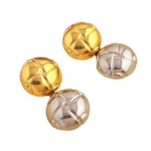 Multi Color Stainless Steel Viking Silver Round Star Earrings