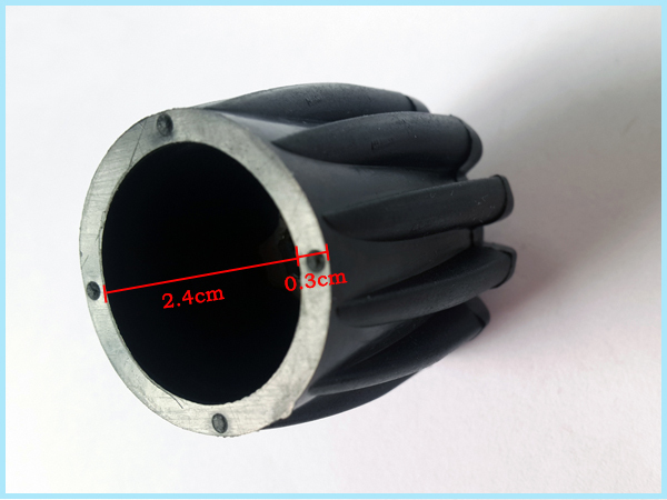 High quality black PVC plastic air-proof rubber handle YQPF-01-1
