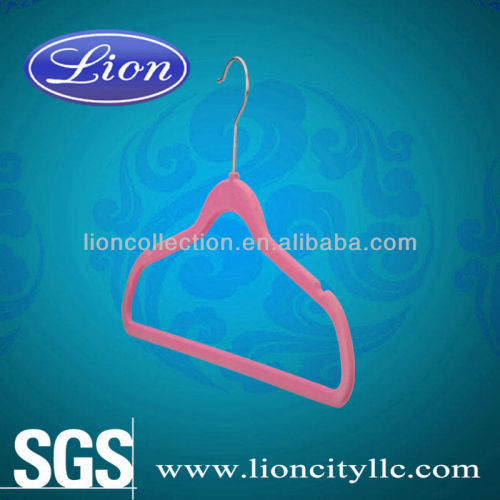 LEC-F5008 Velvet Hanger for Clothes with Tie Bar