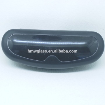 Black plastic ireegular shape optical glasses case