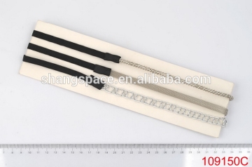 New product latest fashion knitted elastic pu headband