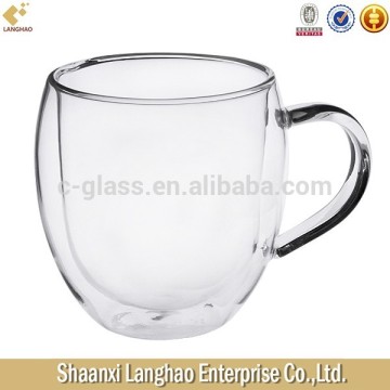 Clear Double Wall Glass Cafe Latte Glass Cup