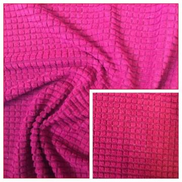 100%Polyester Drop-Needle Fleece Knitted Plaid Fabric