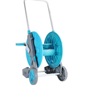 carrello per bobine per tubi da giardino con ruote