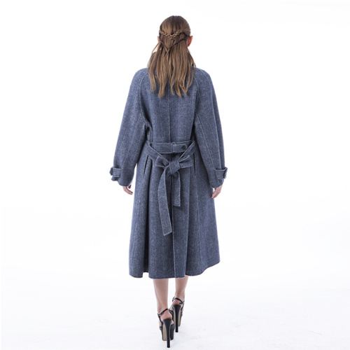 New smog blue cashmere coat