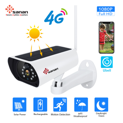 د 4G بې سیم CCTV امنیت کیمره PIR الارم