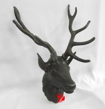 bronze deer head statues for office decoration