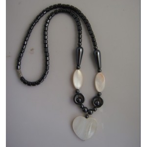 Hematite pearl Shell Necklace