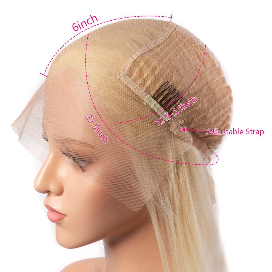 10A High Quality Lace Frontal Wig Human Hair Brazilian 13x6 613 blonde Bob lace wig 100% human hair