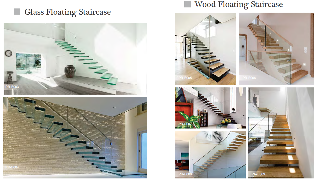 Modern plastic stairs step design inspired prefabricated staircase