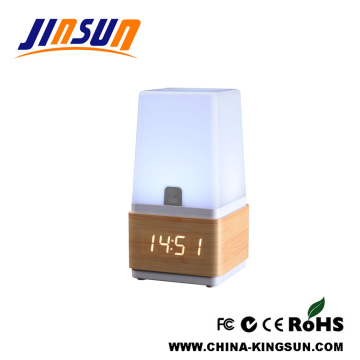 Warm Light Table Led Lamp With Alarm Clock