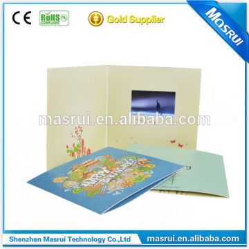 hot selling super slim video card /advertising card/ video player brochure card