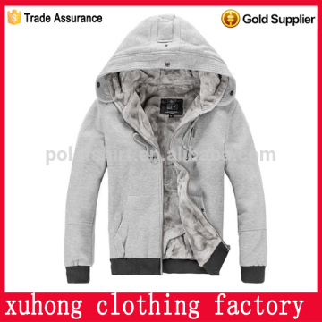 2015 hot sale zipper fleece brand long sleeve pullover hoody fashion