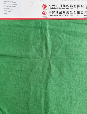 Spandex Linen Rayon Dyed Fabric