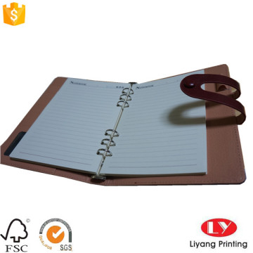 Leather Customized Office Notebook with Pocket